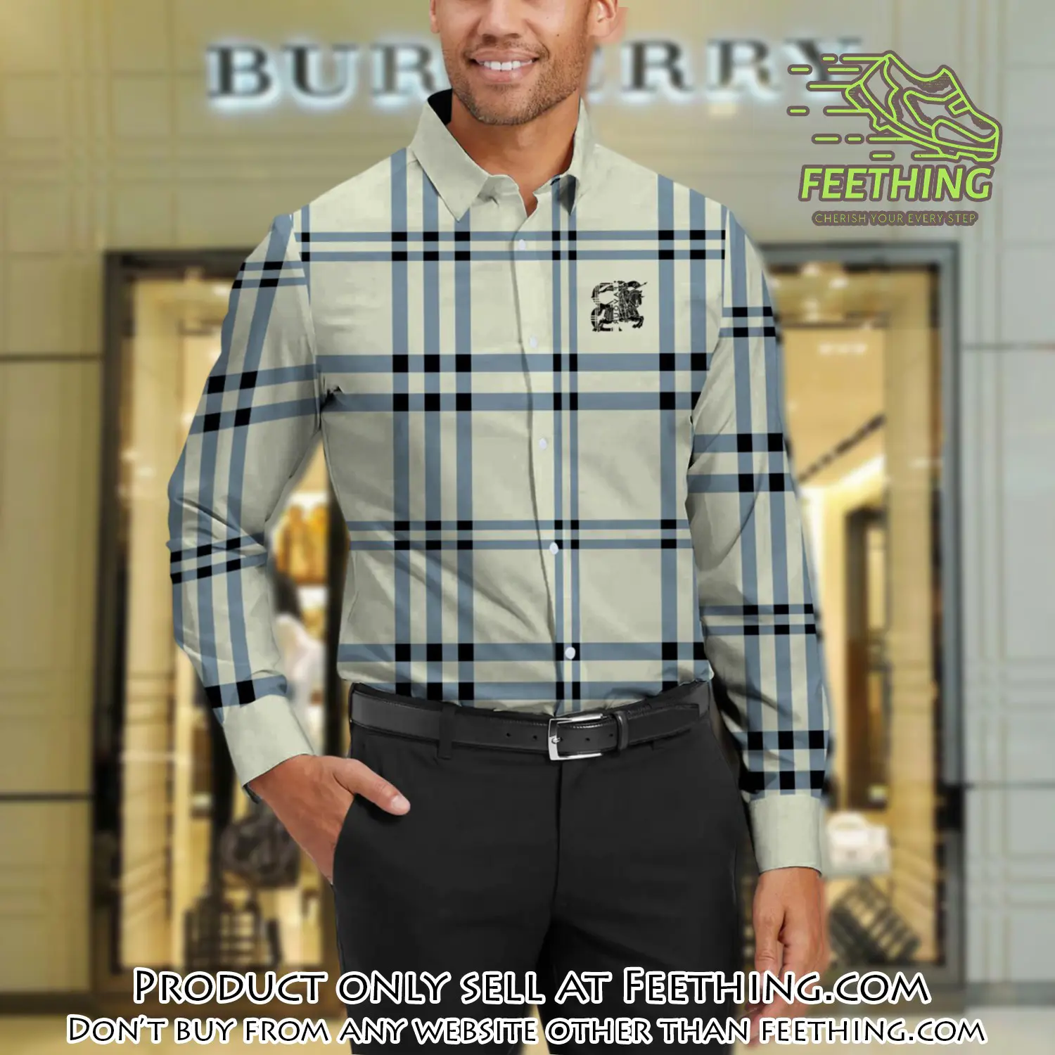 Burberry long sleeves button down shirt for elegant men lsb1013 ft5558977